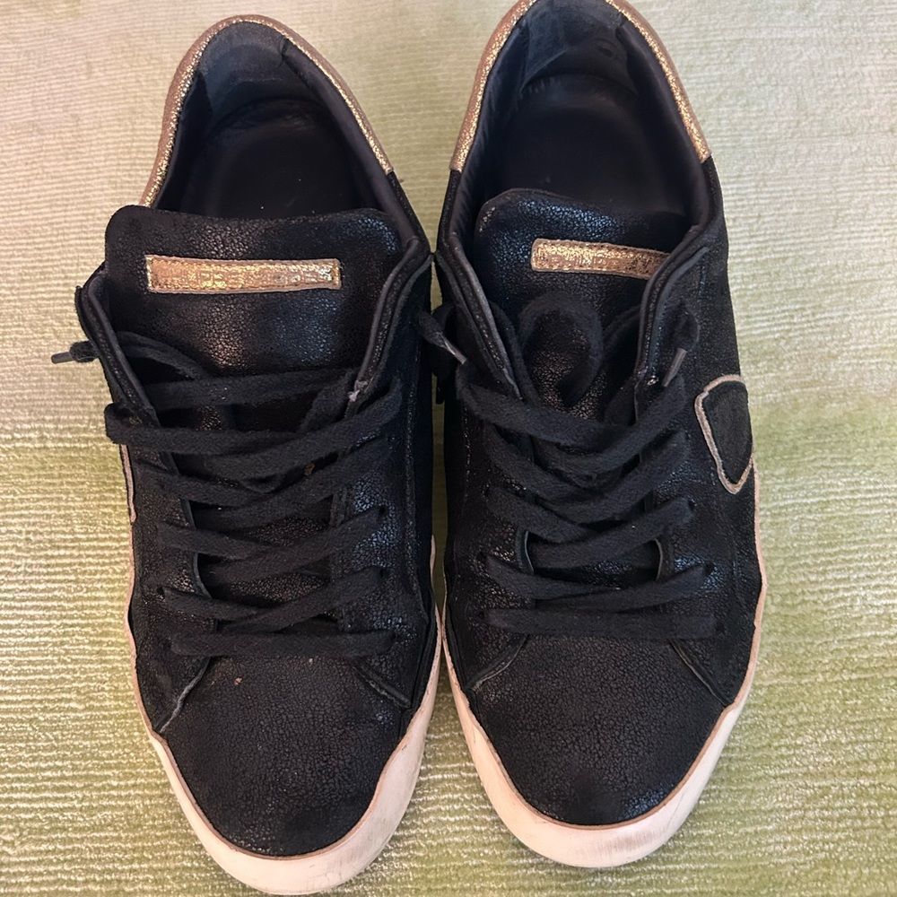 Philippe model sneakers black gold